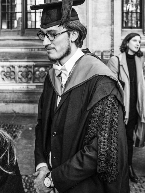 Image of Clemens Jarnach during his MSc graduation