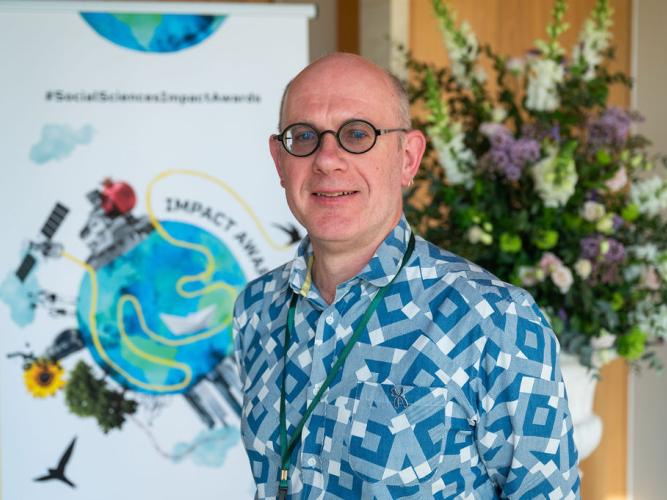 Image of Michael Biggs at the Social Sciences Impact Awards 2025 