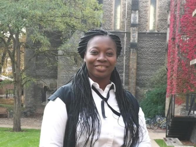 Image of Naa Mensah in subfusc dress