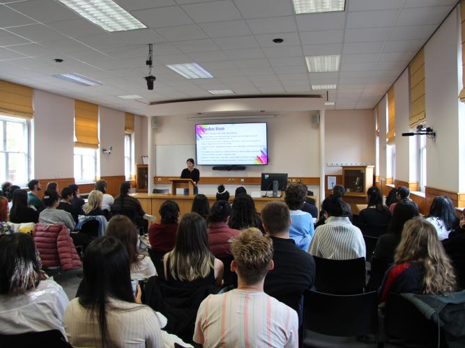 Scarlett Ng presents her research at the School of Law, University of Sheffield