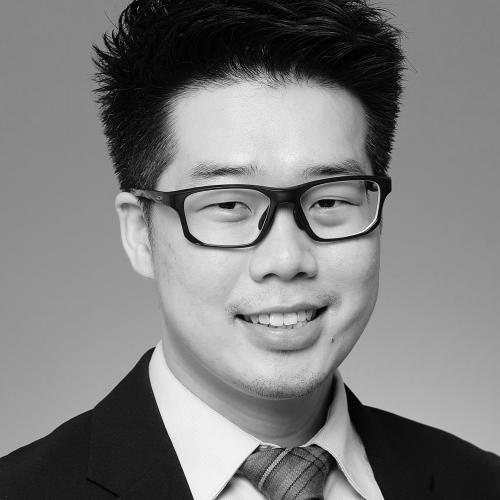 Black and white image of Casper Zhang