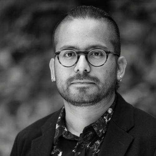 Black and white image of Pablo Geraldo Bastia
