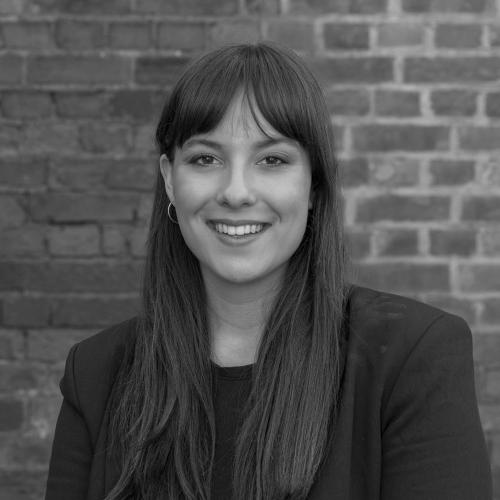 Black and white image of Emma Somas