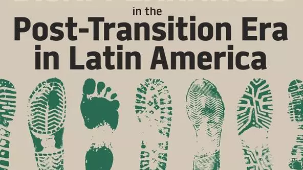 'Disappearances in the Post-Transition Era in Latin America' book cover, including images of footprints