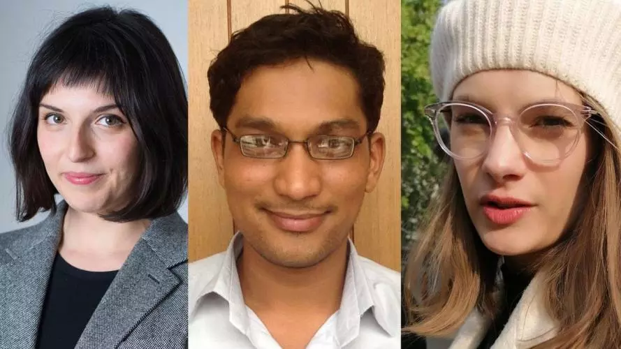 Portraits of (left to right) Martina Baradel, Aashish Gupta and Fleur Meddens