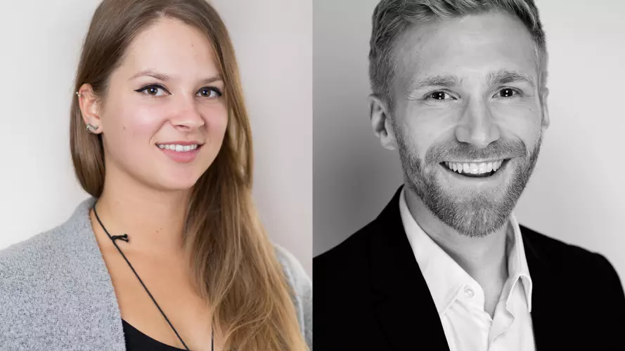 Fijnanda Van Klingeren (left) and Lukas Lohove (right)