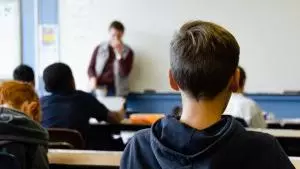 Children in a classroom.