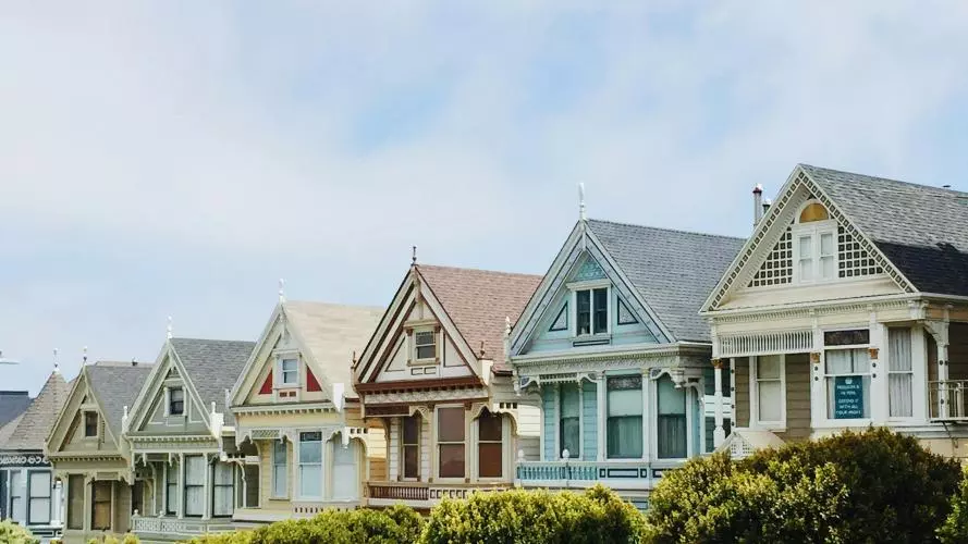 Image showing a street of identical houses in San Francesco, US
