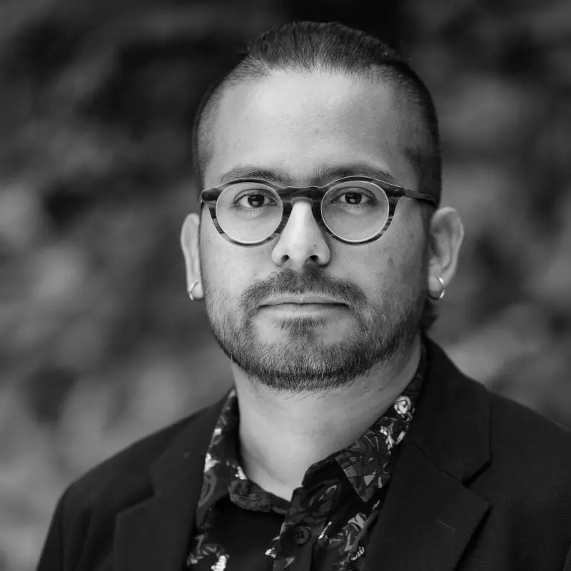 Black and white image of Pablo Geraldo Bastia