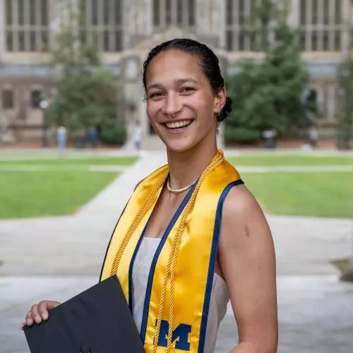 Image of Dakota J Betts at their undergrad graduation 