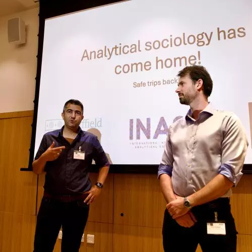 Image of Ozan Aksoy and Aron Szekely at the 2026 INAS Conference 