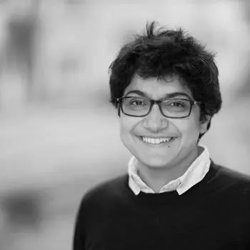 Black & white image of Ridhi Kashyap