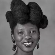 Black and white image of Aboabea Akuffo