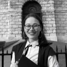 Black and white image of Maki Kumagai
