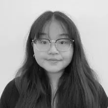 Black and white image of Rachyl Lim