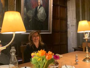 Giovanna Truda attends formal dinner at Christ Church