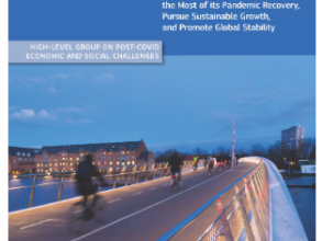 Cover of the report: A New Era for Europe: How the European Union can make the most of its pandemic recovery, pursue sustainable growth and promote global stability. 